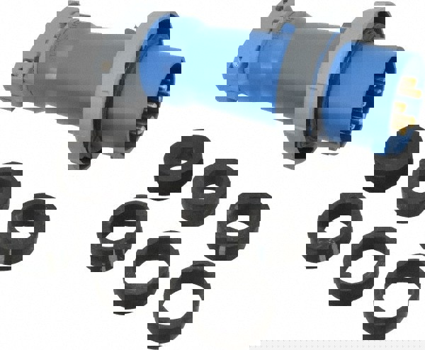 Pin & Sleeve Plugs & Connectors; Pin Configuration: 4; 4 ; Number Of Poles: 4; 4 ; Amperage: 30A ; Housing Material: Nylon ; Maximum Cord Grip Diameter: 1.4500in; 36.80mm ; Plug Diameter: 4.0200in; 102mm